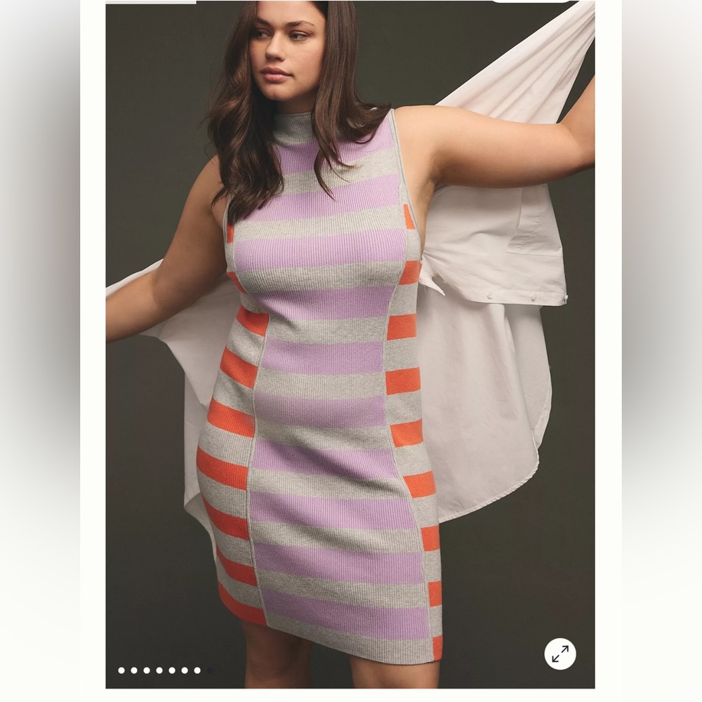 Anthropologie Colorful Striped Midi Dress
